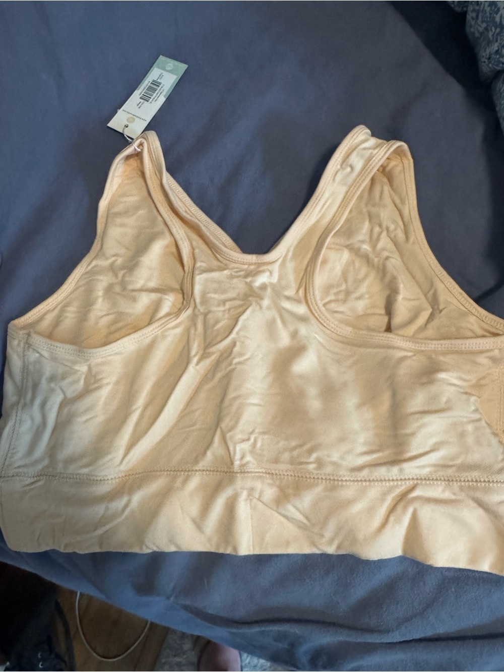 Seamless Beige Racerback Bra - Picture 2 of 4
